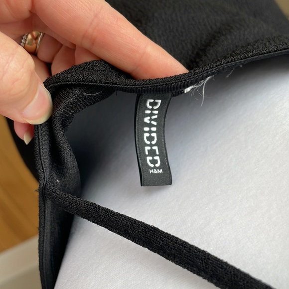 H&M Divided Black Mini Dress with Cutout Size Medium - Picture 5 of 6